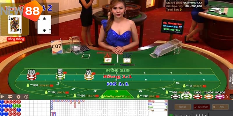 Hướng dẫn cách chơi rồng hổ online đơn giản tại New88