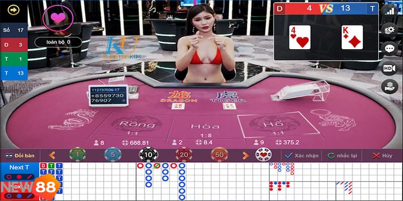 Luật chơi rồng hổ online tại nhà cái New88