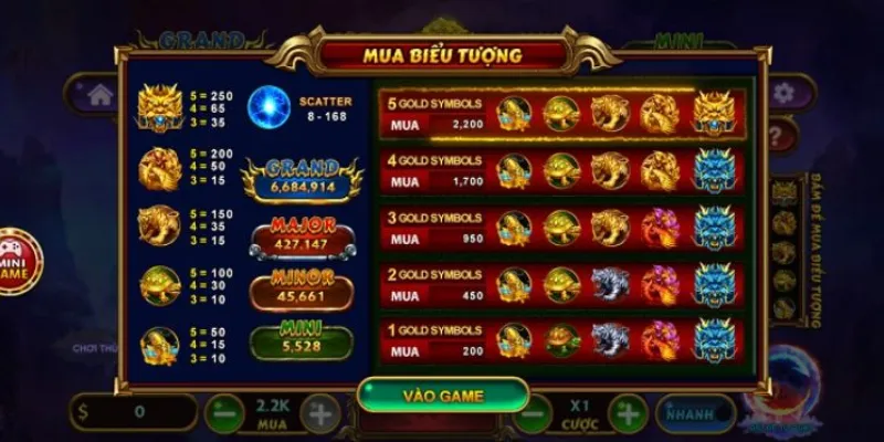 Khám phá tỷ lệ hoàn trả của các biểu tượng trong Kho Báu Tứ Linh